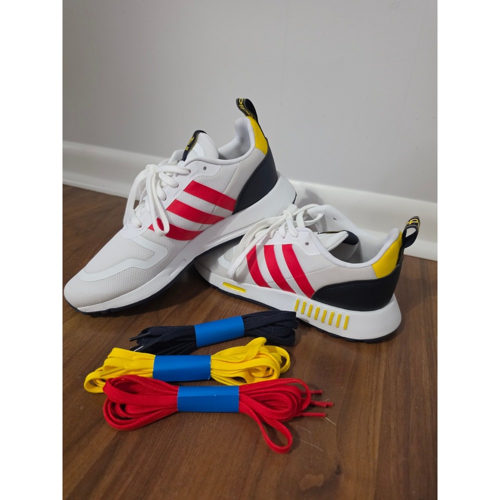 Adidas Multix Sneakers Mens Size 9 White Red Yellow NWOB Casual Trainers